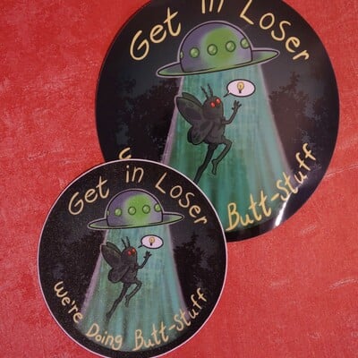 Moth-man sticker (regular and large car sticker sold separatly)