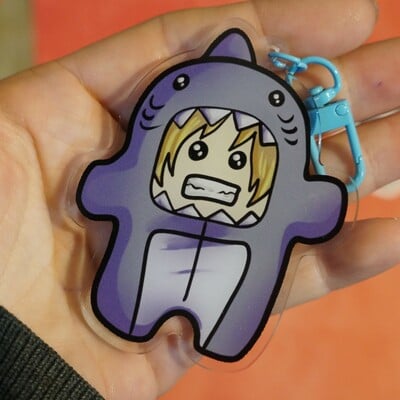 Chibi sharkie keychain
