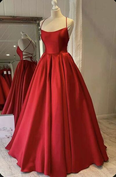 Elegant Red Ball Gown Prom Dress Formal Evening Dresses
