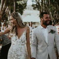 Sheath Appliques Wedding Dress, Tulle Long Bridal Dress - Thumbnail 1