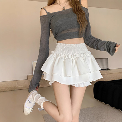 Girls Sweet fluffy Mini skirt