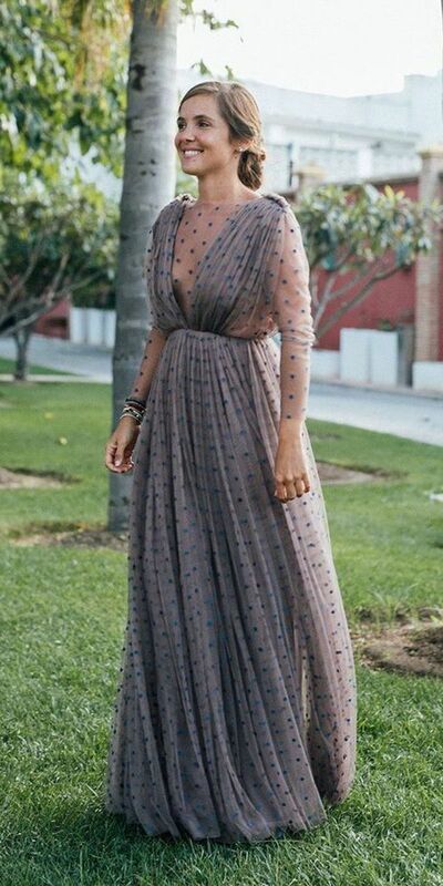  Elegant Gray Tulle Mother of Bride Groom Dress