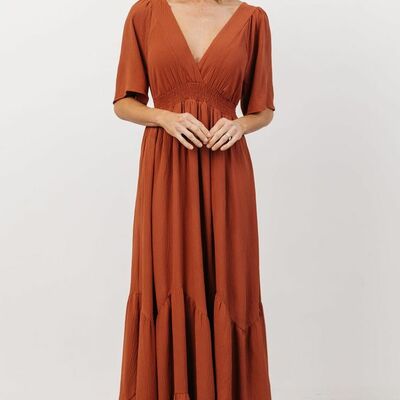 Elegant coral mother of bride groom dress