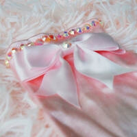 Vintage Crystal Pink Gloves - Thumbnail 1