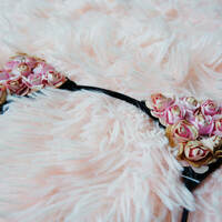 Black Rose Kitty Headband - Thumbnail 1