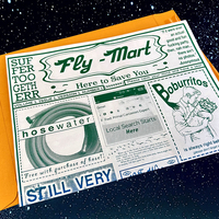 Flymart --- (Screen-printed newspaper print w/ stickers) ---- by Jeremy Kennedy & Mark Rice - Thumbnail 1