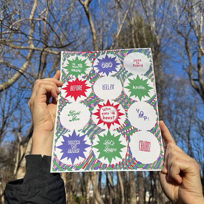 Flymart (screen-printed newspaper print w/ stickers) - by jeremy kennedy + mark rice