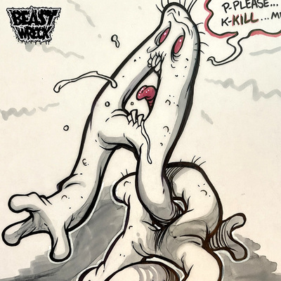 ALPHABET MONSTER ink artwork