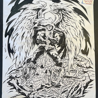 ANGEL WARRIOR ink artwork - Thumbnail 1