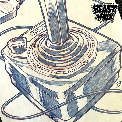 Atari joystick pencil artwork - Thumbnail 4
