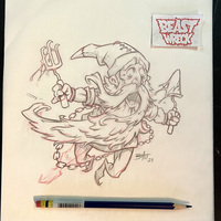 ATTACK GNOME pencil artwork - Thumbnail 1