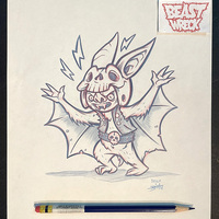 BAT MECHANIC pencil artwork - Thumbnail 1