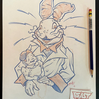 BEASTER BUNNY #1 pencil art - Thumbnail 1