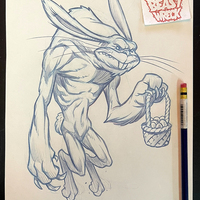 BEASTER BUNNY #2 pencil art - Thumbnail 1