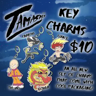 Tamashi key charm set