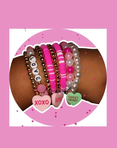 Sweetheart Beaded Bracelet Set