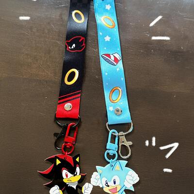 Sonic straps (lanyards with keychains!)