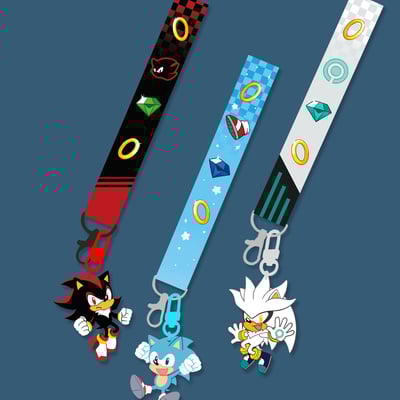 Sonic straps (lanyards with keychains!)