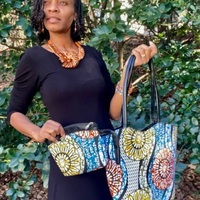 Cultural Print Pocketbook w/ Matching Wristlet - Thumbnail 1
