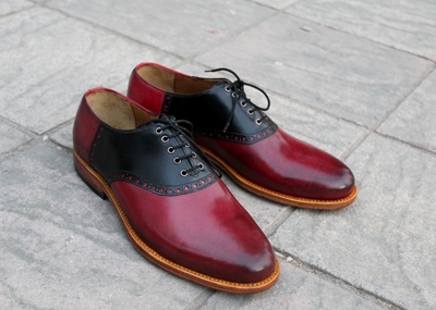 Crafted Leather Classic Dress Men Saddle Designer Golf Shoes New Style 