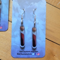 Blood Vial 1" Earrings - Thumbnail 3