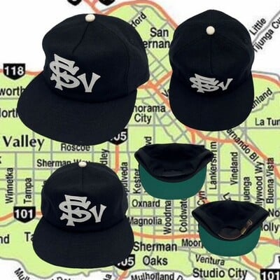 Sfv black felt stitched