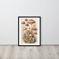 Vintage Botanical Mushroom Illustration Framed poster - Thumbnail 5