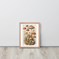 Vintage Botanical Mushroom Illustration Framed poster - Thumbnail 6