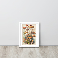 Vintage Botanical Mushroom Illustration Framed poster - Thumbnail 12