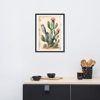 Vintage Botanical Cactus Illustration Framed poster - Thumbnail 5