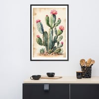 Vintage Botanical Cactus Illustration Framed poster - Thumbnail 6