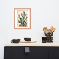 Vintage Botanical Cactus Illustration Framed poster - Thumbnail 8