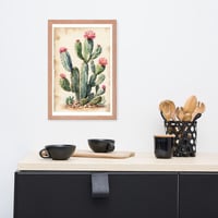 Vintage Botanical Cactus Illustration Framed poster - Thumbnail 10