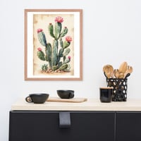 Vintage Botanical Cactus Illustration Framed poster - Thumbnail 11