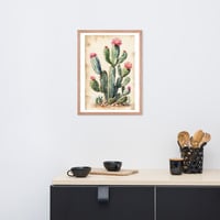 Vintage Botanical Cactus Illustration Framed poster - Thumbnail 12