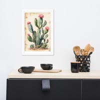 Vintage Botanical Cactus Illustration Framed poster - Thumbnail 17