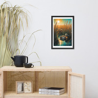 Vintage Duck Illustration Framed poster - Thumbnail 4