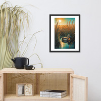 Vintage Duck Illustration Framed poster - Thumbnail 5