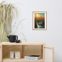 Vintage Duck Illustration Framed poster - Thumbnail 9