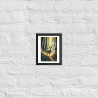 Vintage Deer in the Forest Framed poster - Thumbnail 1