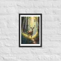 Vintage Deer in the Forest Framed poster - Thumbnail 4