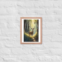 Vintage Deer in the Forest Framed poster - Thumbnail 8