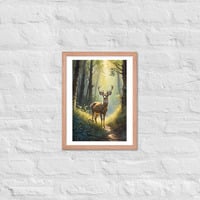 Vintage Deer in the Forest Framed poster - Thumbnail 9