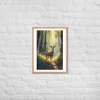 Vintage Deer in the Forest Framed poster - Thumbnail 12