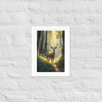 Vintage Deer in the Forest Framed poster - Thumbnail 16