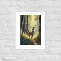 Vintage Deer in the Forest Framed poster - Thumbnail 18