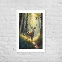 Vintage Deer in the Forest Framed poster - Thumbnail 20