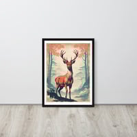Vintage Deer Japanese Woodcut Ukiyo-e Framed poster - Thumbnail 5