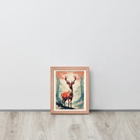 Vintage Deer Japanese Woodcut Ukiyo-e Framed poster - Thumbnail 7