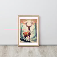 Vintage Deer Japanese Woodcut Ukiyo-e Framed poster - Thumbnail 10